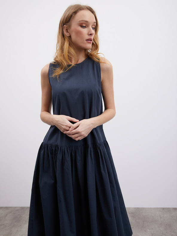 ZOOT.lab Dunkelgraues gerafftes Damenkleid ZOOT.lab Urbana