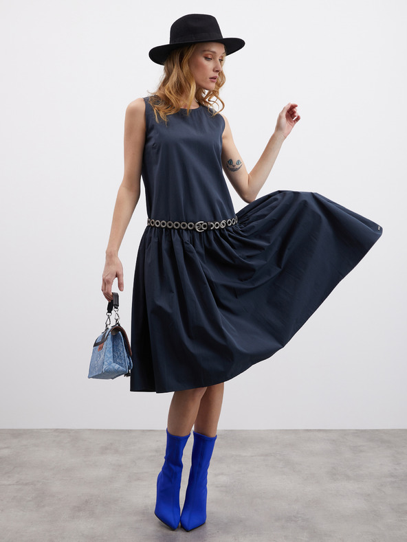 ZOOT.lab Dunkelgraues gerafftes Damenkleid ZOOT.lab Urbana