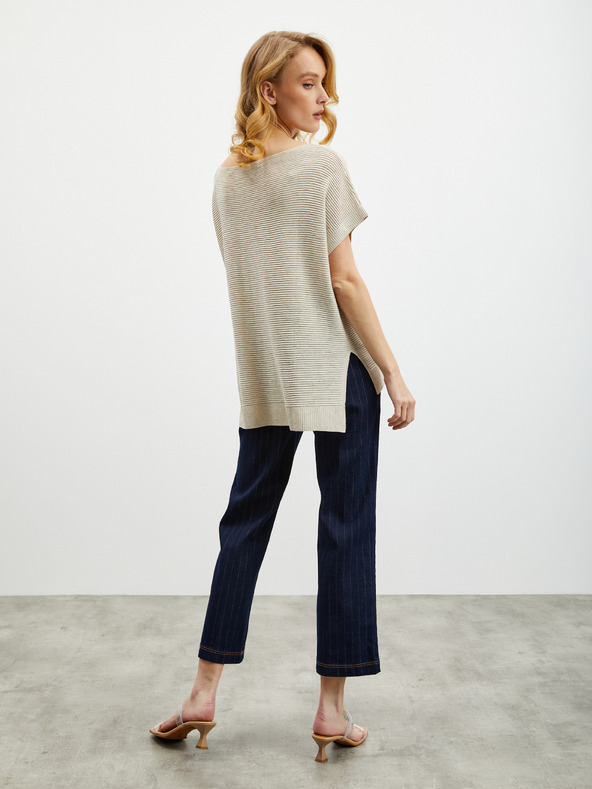 ZOOT.lab Beigefarbene Damen Pulloverweste mit Leinen ZOOT.lab Danae