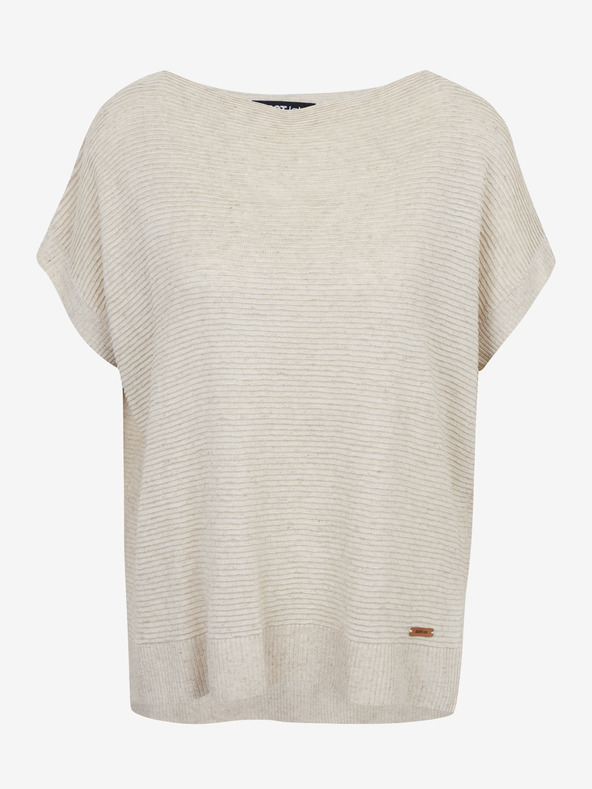 ZOOT.lab Beigefarbene Damen Pulloverweste mit Leinen ZOOT.lab Danae