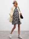 ZOOT.lab Weiß-schwarzes Damen-Polka-Dot-Rüschen-Kleid ZOOT.lab Petronella