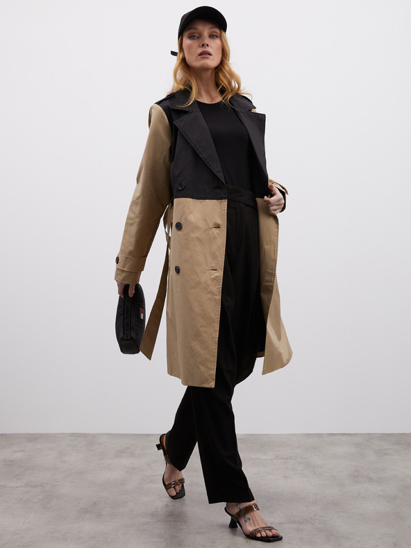 ZOOT.lab Schwarz-beiger Damen-Trenchcoat ZOOT.lab Gutta
