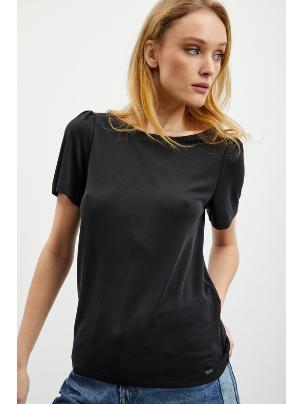 ZOOT.lab Schwarzes Damen-T-Shirt mit Rückenkrawatte ZOOT.lab Romy