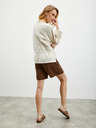 ZOOT.lab Cremefarbenes Oversized-Sweatshirt mit Kordelzug in der Taille ZOOT.lab