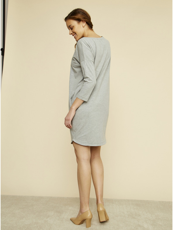 ZOOT.lab ZOOT.lab Serena graues Basic-Kleid