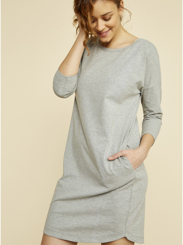 ZOOT.lab ZOOT.lab Serena graues Basic-Kleid