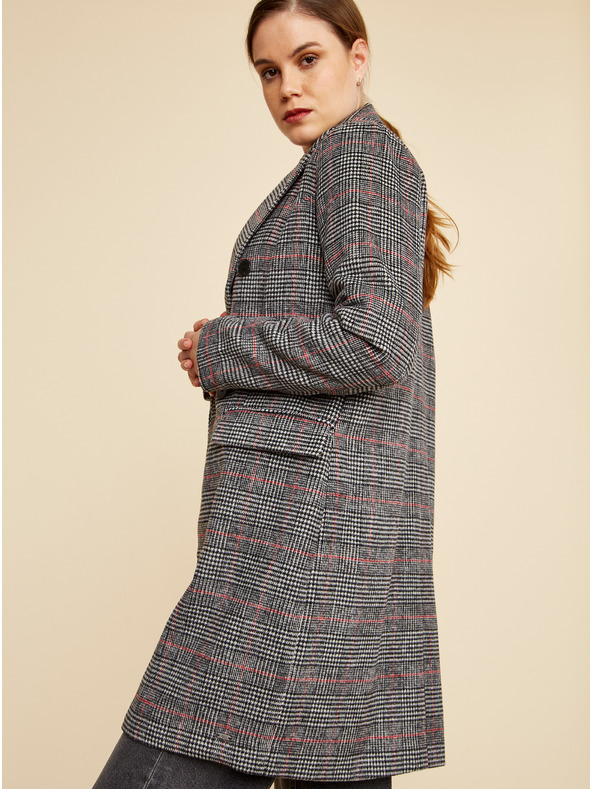 ZOOT.lab Dunkelgrau karierter Damen-Wintermantel ZOOT.lab Gabrielle