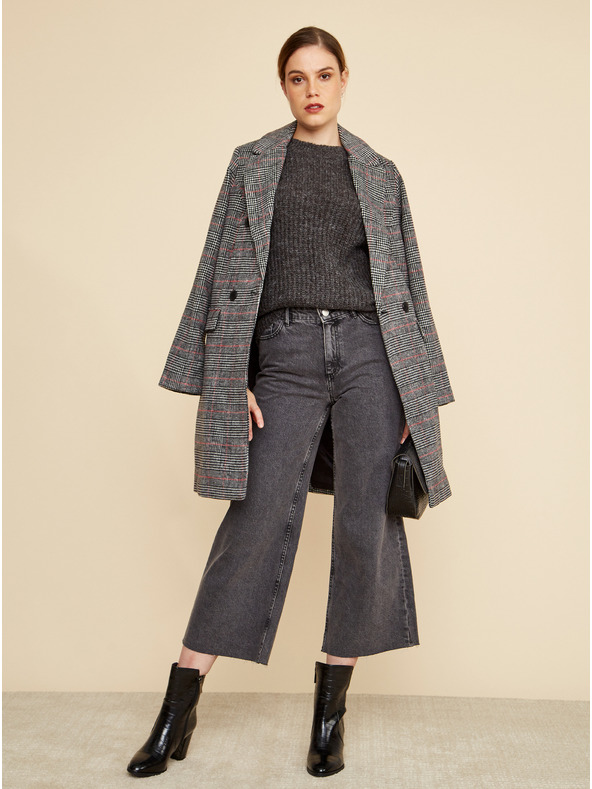 ZOOT.lab Dunkelgrau karierter Damen-Wintermantel ZOOT.lab Gabrielle