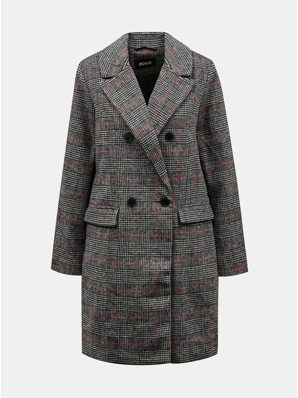 ZOOT.lab Dunkelgrau karierter Damen-Wintermantel ZOOT.lab Gabrielle