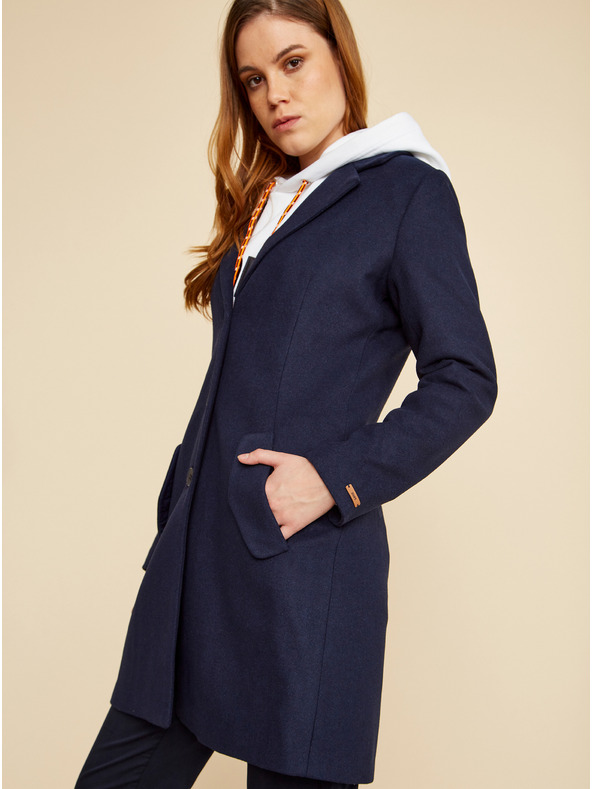 ZOOT.lab Dunkelblauer Damenmantel aus Wollmischung ZOOT.lab Klara
