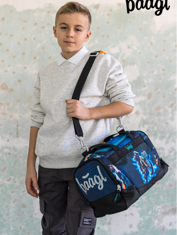 BAAGL  Blauer Kinder-Sportbeutel Motorrad Baagl