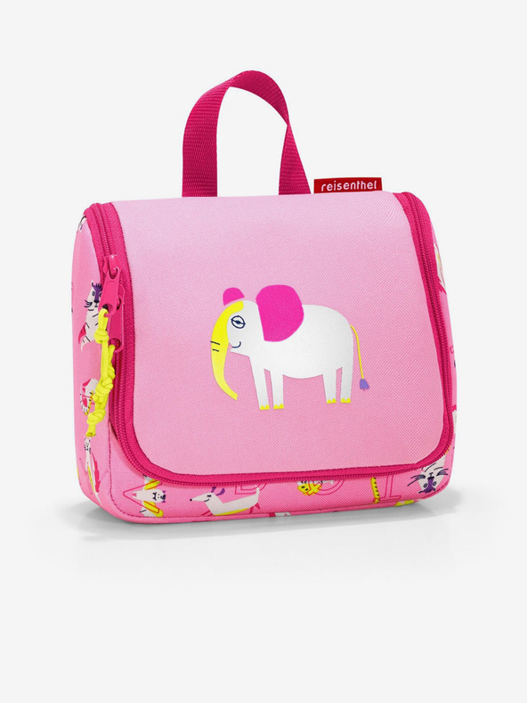 Reisenthel Rosa Mädchen-Kosmetiktasche mit Elefantenmotiv Reisenthel Toiletbag S Kids Abc friends pink