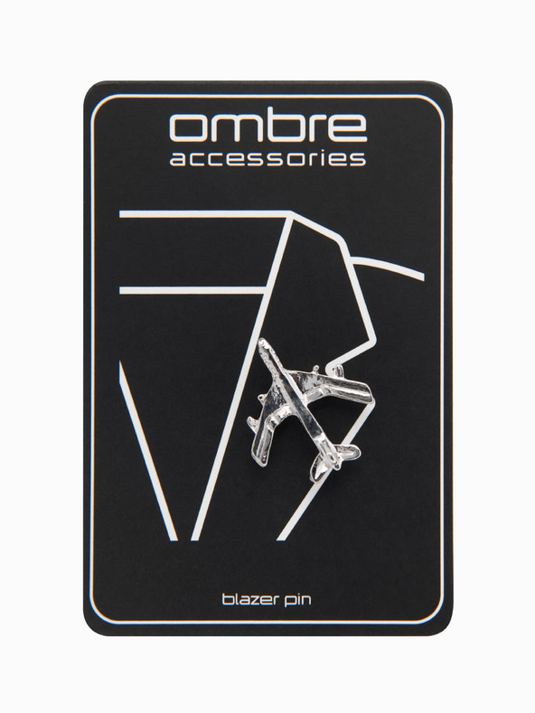 Ombre Clothing Dekorative Metall-Kleiderbrosche Flugzeug silber Ombre Clothing