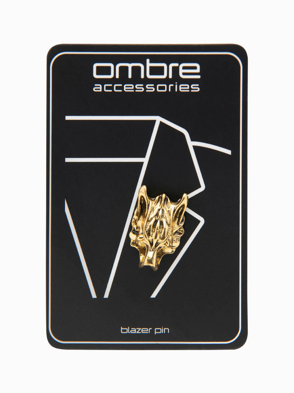 Ombre Clothing Dekorative Wolfs-Kleiderschnalle aus Metall Gold Ombre Clothing