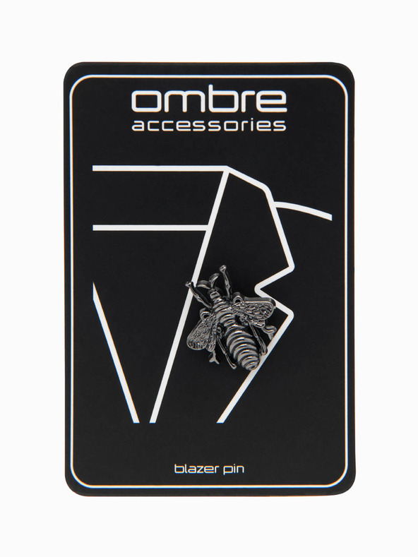 Ombre Clothing Dekorative Bienenbrosche aus Metall grau Ombre Clothing