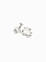 Ombre Clothing Dekorative Metall-Kleiderbrosche Silber Ombre Clothing