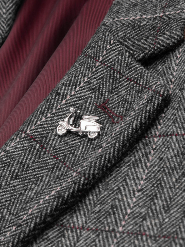 Ombre Clothing Dekorative Metall-Kleiderbrosche Silber Ombre Clothing