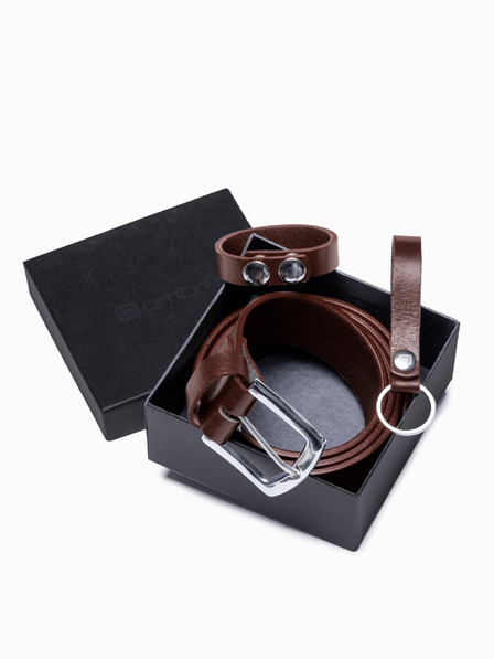 Ombre Clothing Herren Leder Accessoires Set Ombre Kleidung