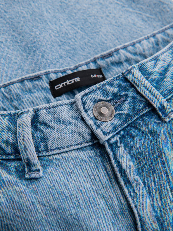 Ombre Clothing Herren Classic Washed Jeans REGULAR FIT Blau Ombre Kleidung