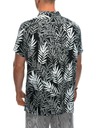Ombre Clothing Viskose gemustertes Herren-T-Shirt mit kurzen Ärmeln OM-SHPS-0113 Ombre Clothing schwarz