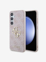 Guess Guess PU 4G Metall Logo Rückseite Hülle für Samsung Galaxy S24 Pink
