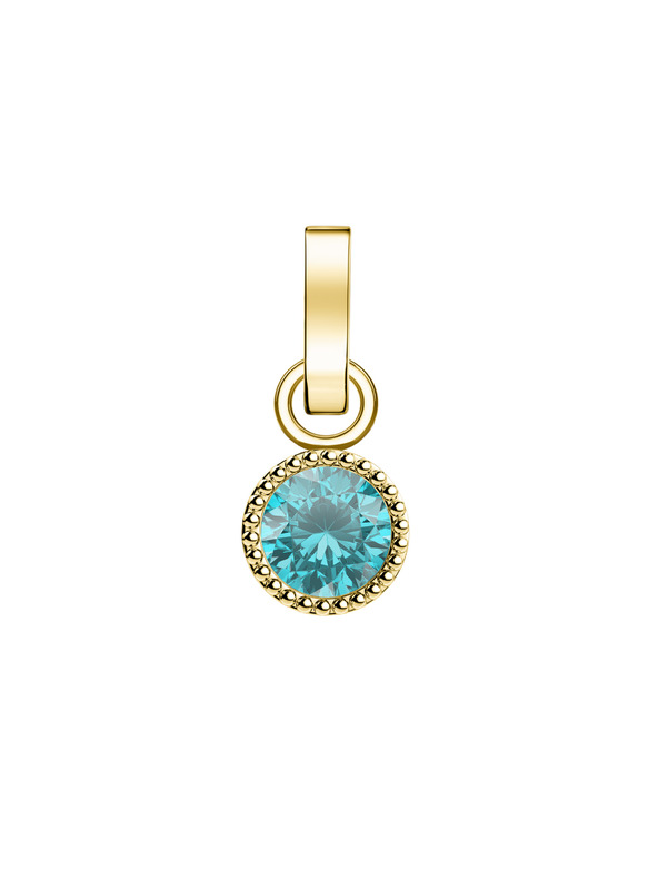 Rosefield Rosefield Anhänger Goldfarben Birthstone März Farbe