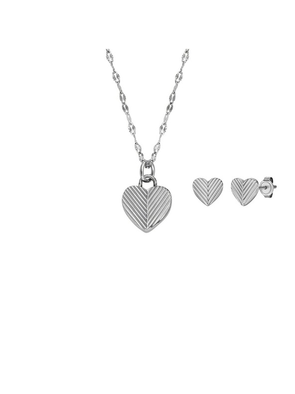 Fossil Damen Geschenk-Set Stahlschmuck von Fossil JF04669SET