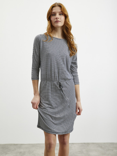 ZOOT.lab Weiß-blau gestreiftes Damenkleid mit Krawatte ZOOT.lab Demi