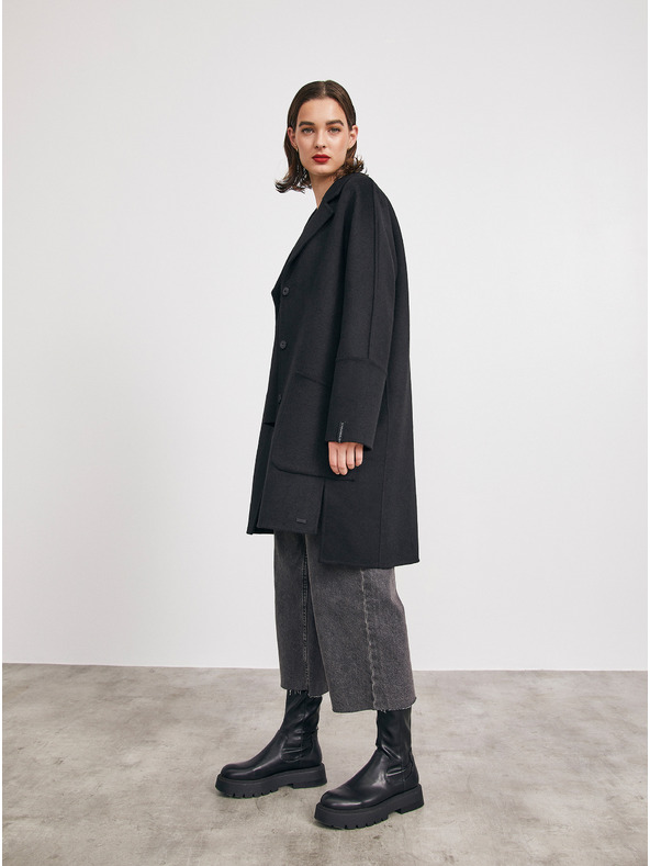 ZOOT.lab Schwarzer Damenmantel mit Wolle METROOPOLIS von ZOOT.lab Kandis
