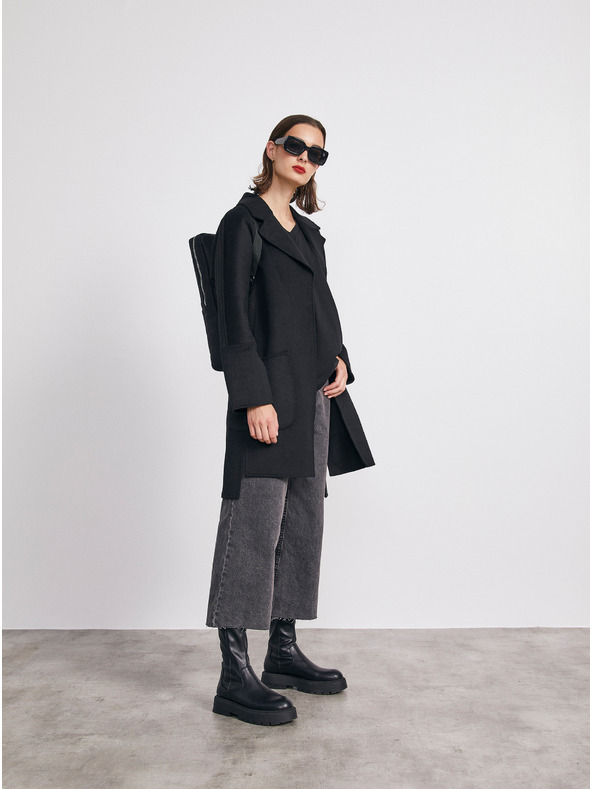 ZOOT.lab Schwarzer Damenmantel mit Wolle METROOPOLIS von ZOOT.lab Kandis