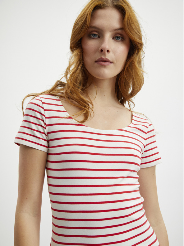 ZOOT.lab Weiß und rot gestreiftes Ärmelkleid ZOOT.lab Vally