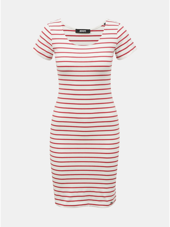 ZOOT.lab Weiß und rot gestreiftes Ärmelkleid ZOOT.lab Vally