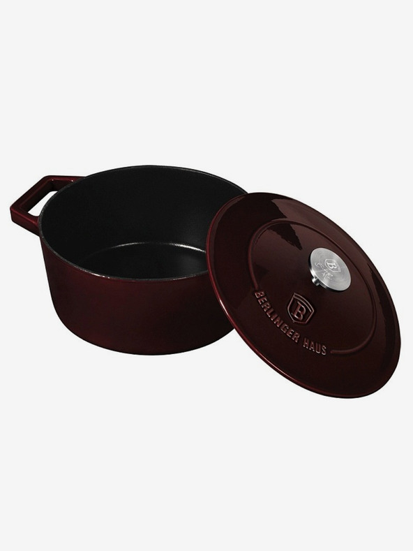 Berlingerhaus Gusseisenpfanne mit Deckel 24 cm Burgundy Line BERLINGERHAUS