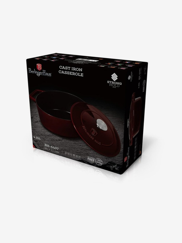 Berlingerhaus Gusseisenpfanne mit Deckel 24 cm Burgundy Line BERLINGERHAUS