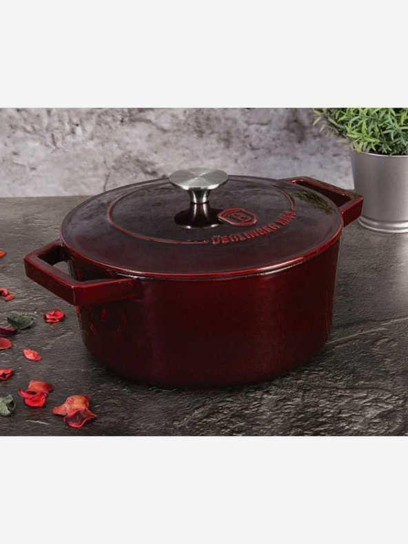 Berlingerhaus Gusseisenpfanne mit Deckel 24 cm Burgundy Line BERLINGERHAUS