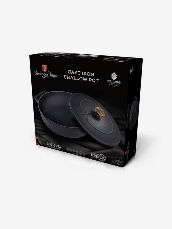 Berlingerhaus Gusseisen-Backform mit Deckel 26 cm BERLINGERHAUS Black Rose Collection