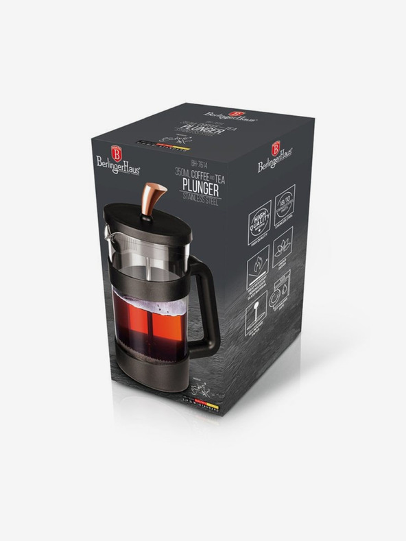 Berlingerhaus Tee- und Kaffeekanne French Press 350 ml Black Rose Kollektion BERLINGERHAUS