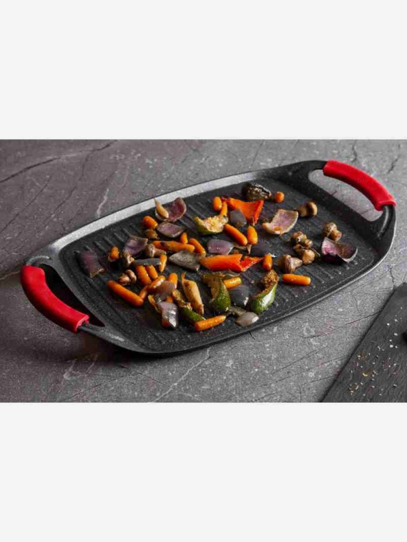 Berlingerhaus Grillplatte mit Antihaftbeschichtung 47 cm Burgunder Edition BERLINGERHAUS