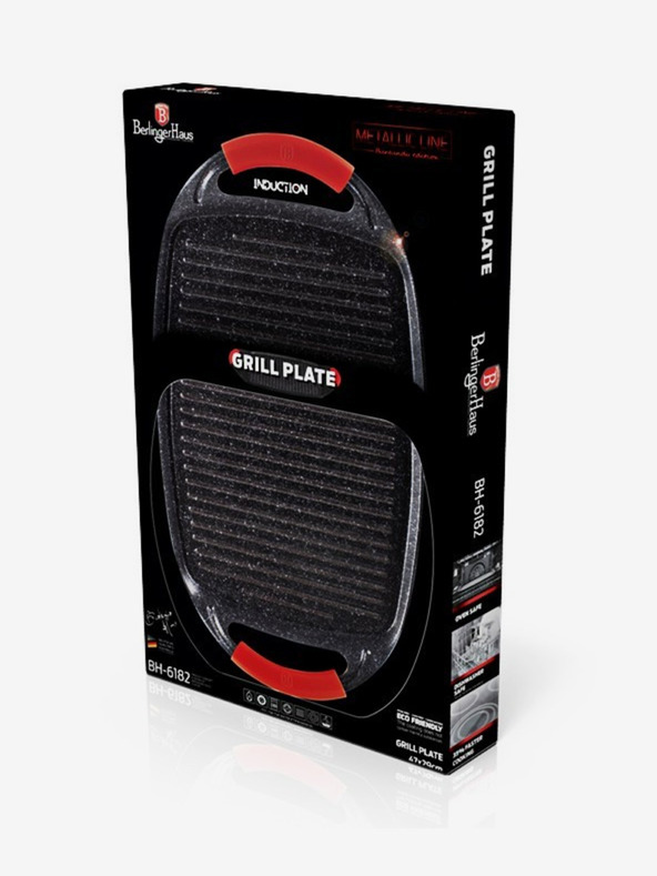 Berlingerhaus Grillplatte mit Antihaftbeschichtung 47 cm Burgunder Edition BERLINGERHAUS