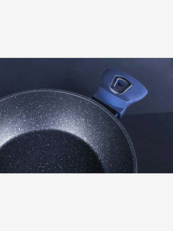 Berlingerhaus Runde Auflaufform mit Marmoroberfläche und Deckel 24 cm BERLINGERHAUS Metallic Line Aquamarine Edition