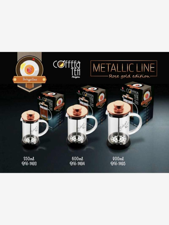 Berlingerhaus Tee- und Kaffeekanne French Press 600 ml Kollektion Rosegold BERLINGERHAUS