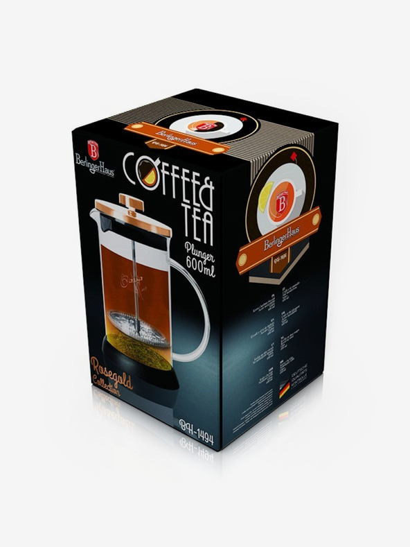 Berlingerhaus Tee- und Kaffeekanne French Press 600 ml Kollektion Rosegold BERLINGERHAUS