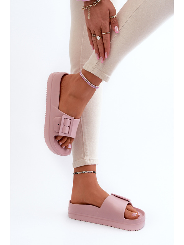 BIG STAR SHOES Damen-Plateauschuhe mit Schnalle Big Star rosa