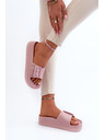 BIG STAR SHOES Damen-Plateauschuhe mit Schnalle Big Star rosa