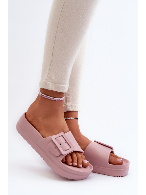 BIG STAR SHOES Damen-Plateauschuhe mit Schnalle Big Star rosa