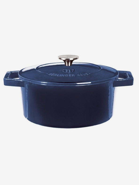 Berlingerhaus Gusseiserner Bräter mit Deckel BERLINGERHAUS Aquamarine Metallic Line (20 cm)