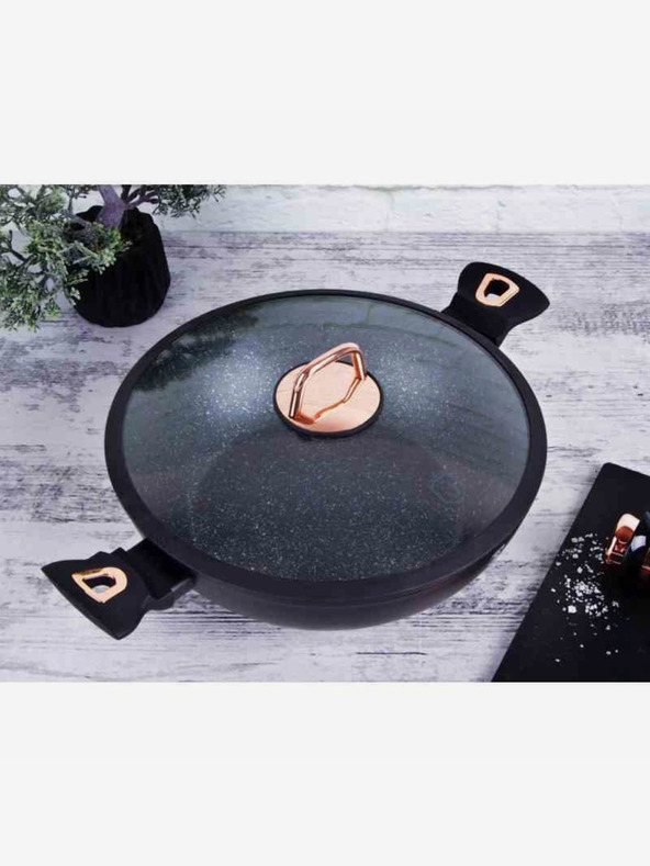 Berlingerhaus Auflaufform mit Deckel und Marmoroberfläche 28 cm Black Rose Collection BERLINGERHAUS