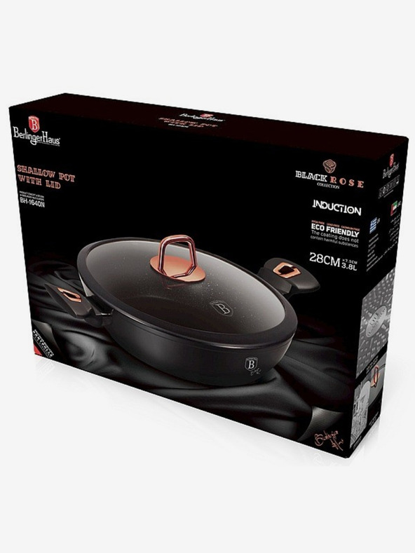 Berlingerhaus Auflaufform mit Deckel und Marmoroberfläche 28 cm Black Rose Collection BERLINGERHAUS