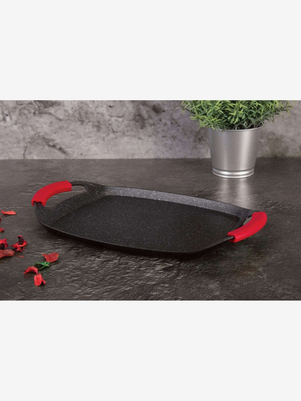 Berlingerhaus Grillplatte mit Marmoroberfläche Burgundy Metallic Line 36 cm BERLINGERHAUS