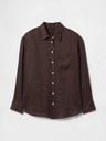 GAP Damen Leinen-Oversize-Hemd Big Shirt GAP